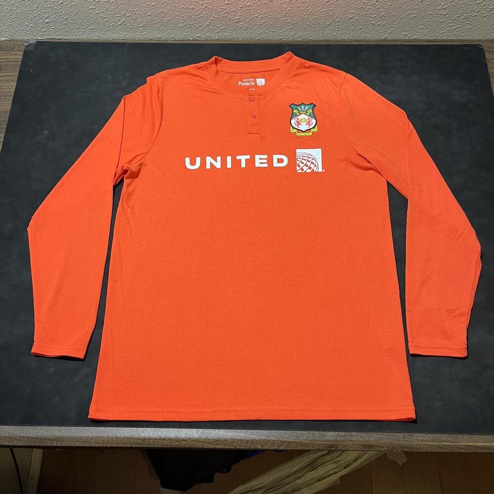 Wrexham AFC Shirt Mens Small Medium Long Sleeve United Polaris Soccer Wales